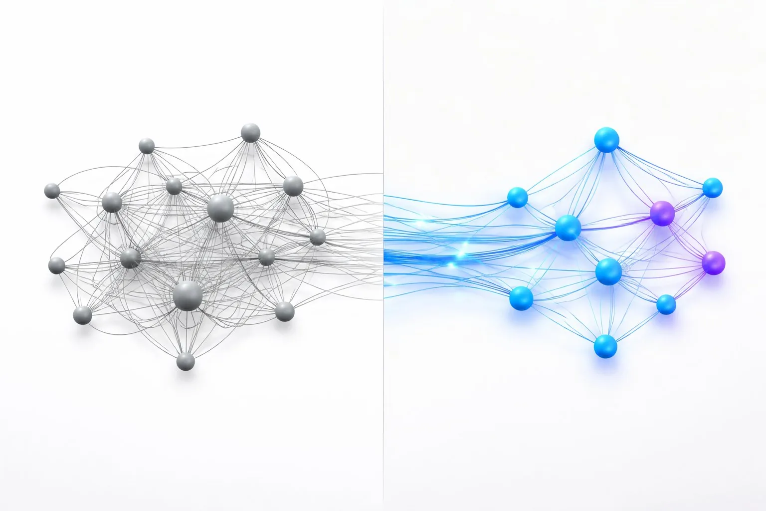 Abstract LLM architecture transformation visual