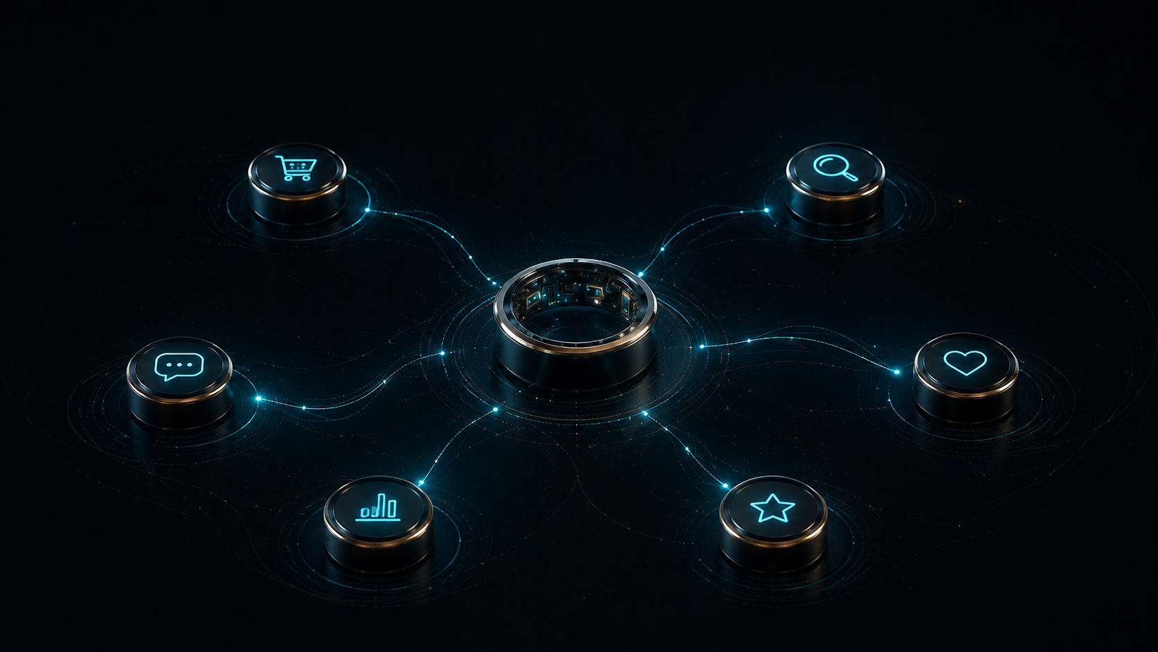 Minimal pre-AI signal architecture visual showing connected nodes and product-signal roots.